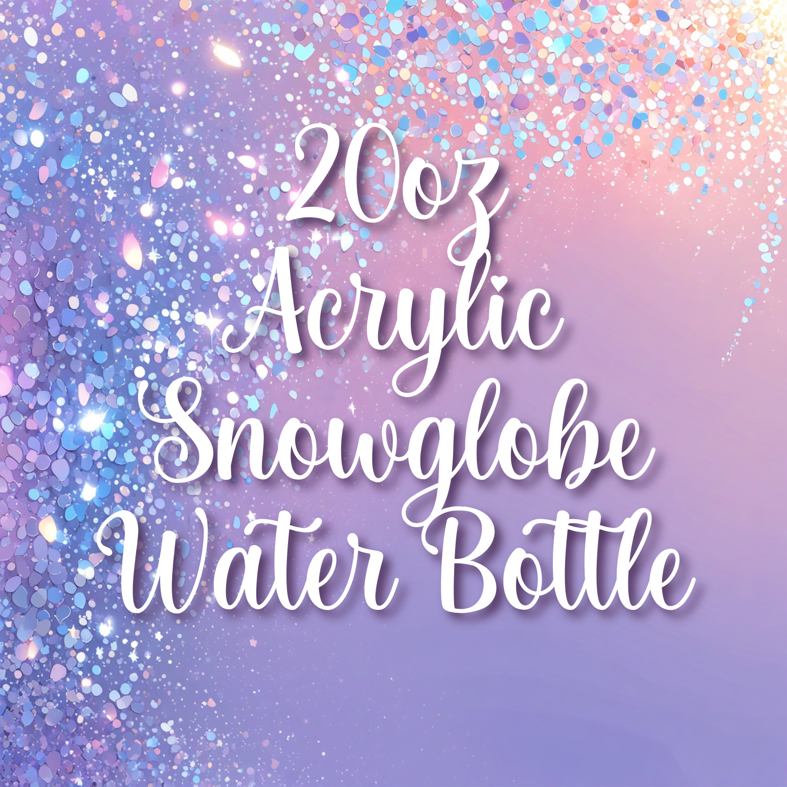 25oz Acrylic Snowglobe Water Bottle