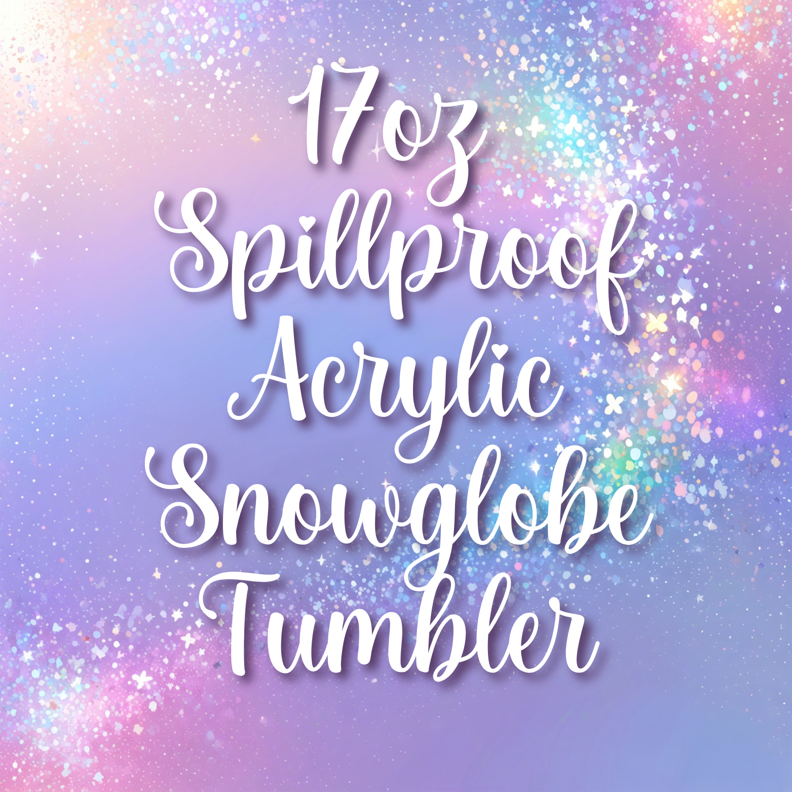17oz Spillproof Plastic Snowglobe Tumbler
