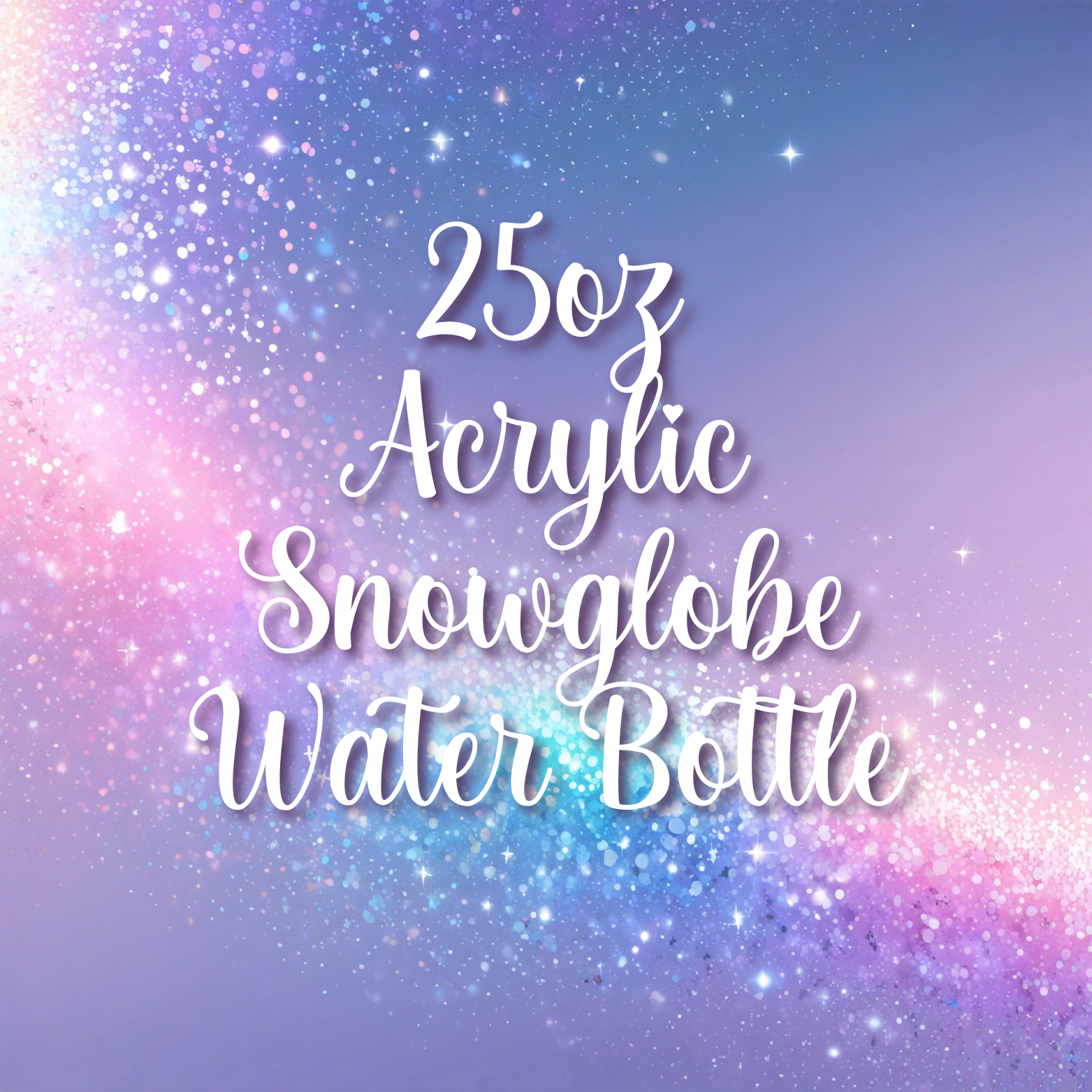25oz Acrylic Snowglobe Water Bottle