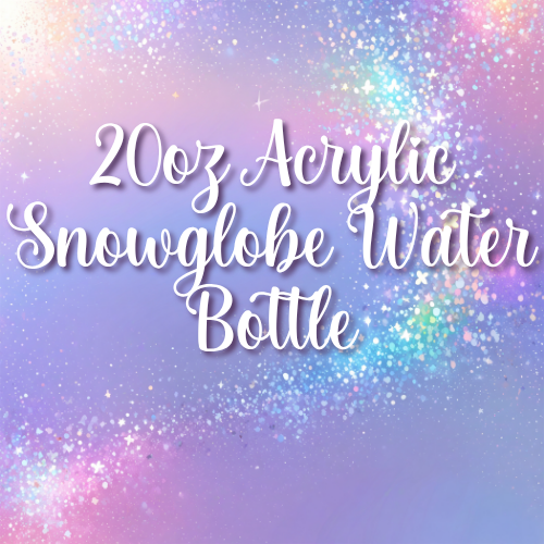 20oz Acrylic Snowglobe Water Bottle