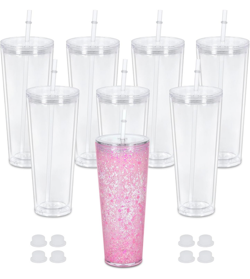 24oz Acrylic Tapered Snow Globe