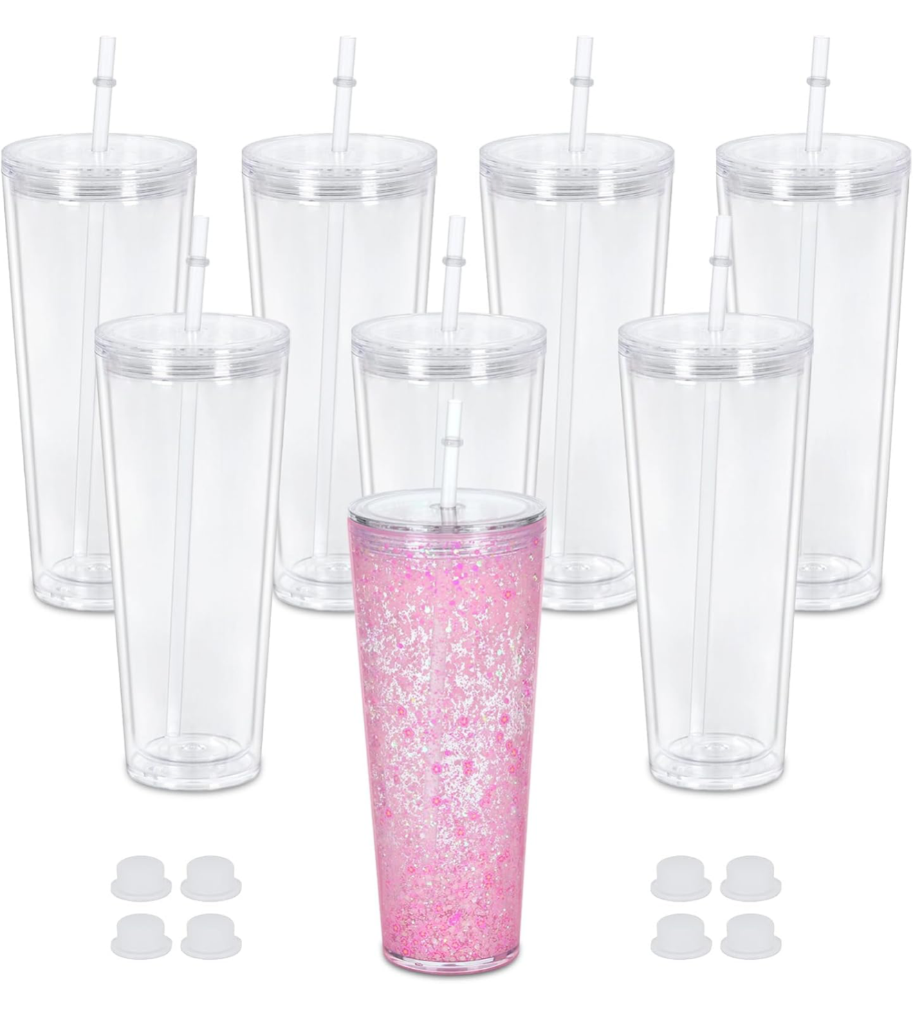 24oz Acrylic Tapered Snow Globe