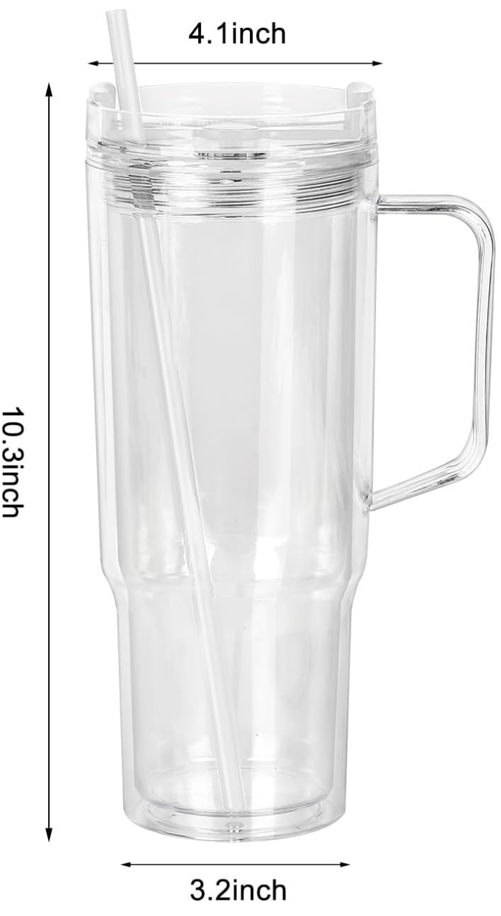 40oz Acrylic Snowglobe Tumber