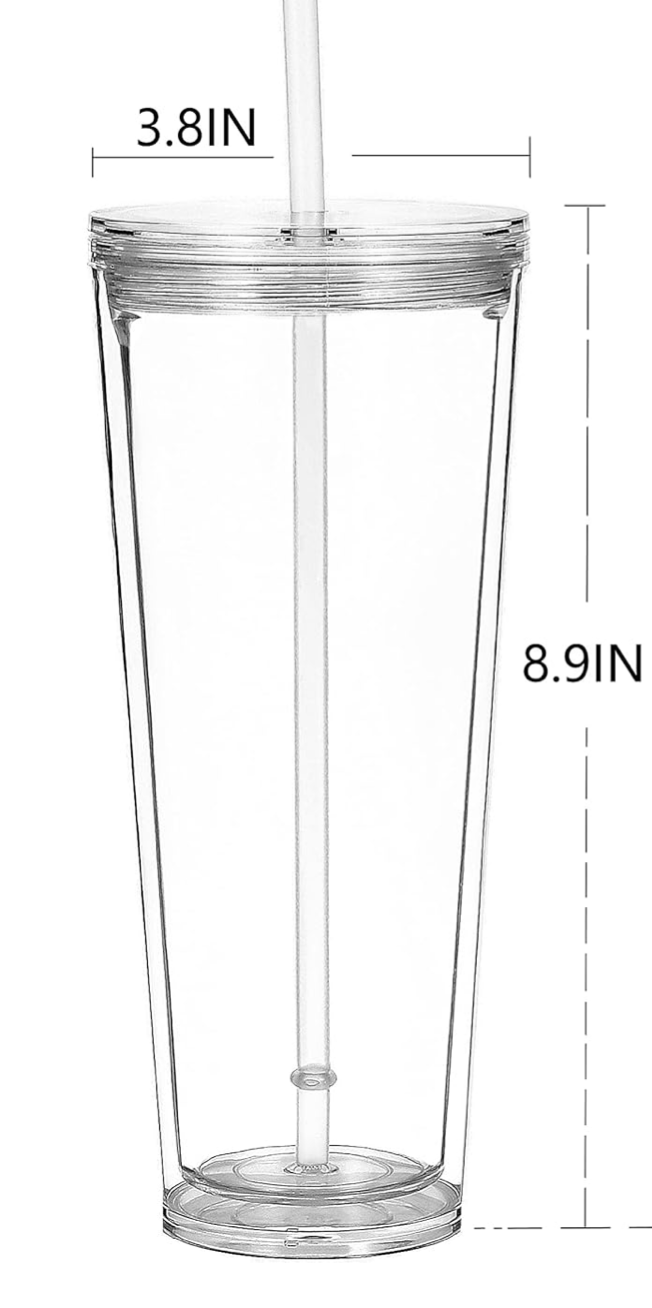 24oz Acrylic Tapered Snow Globe