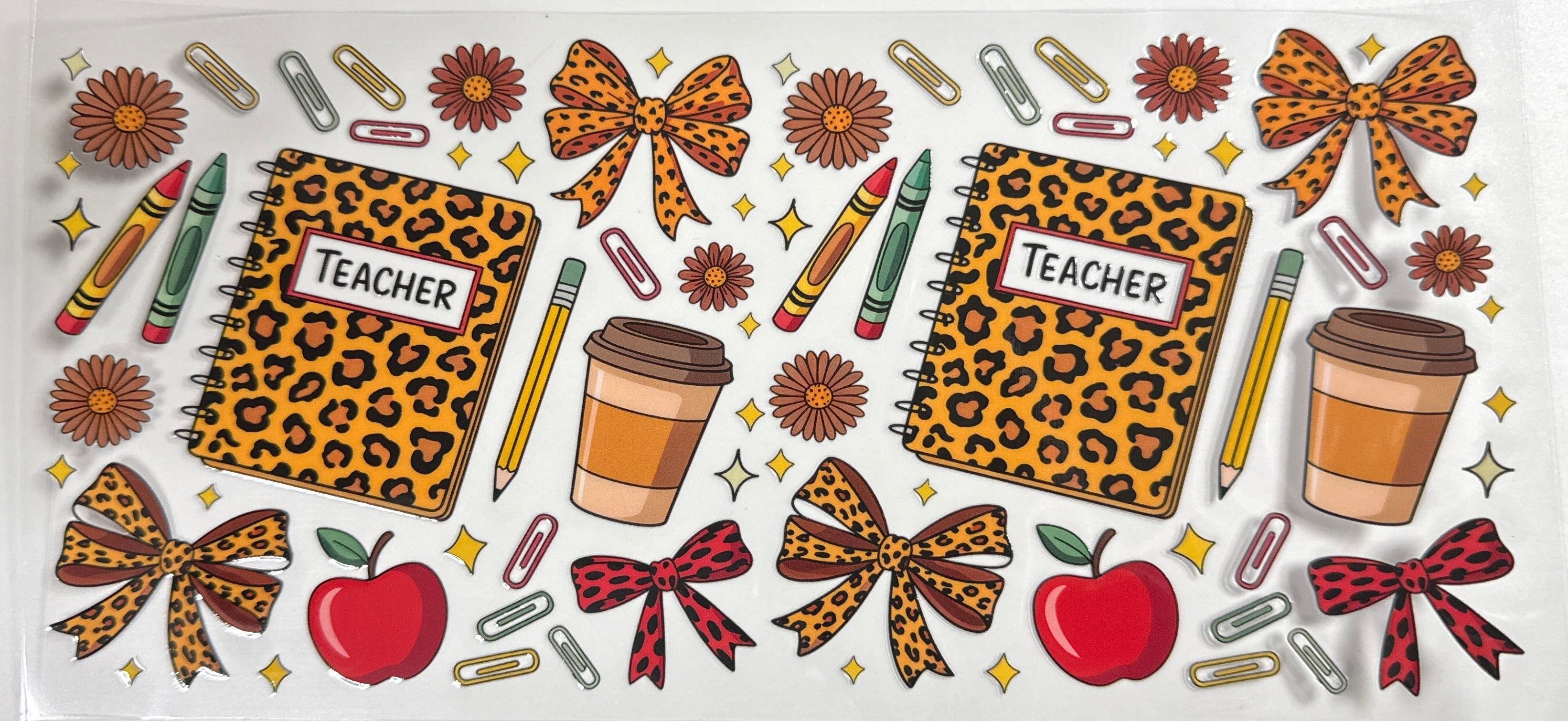 Teacher Cheetah Print Ballon Dogs UVDTF