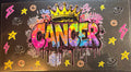 Cancer graffiti brick UVDTF