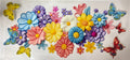 Flowers and Butterflies (Embroidered)