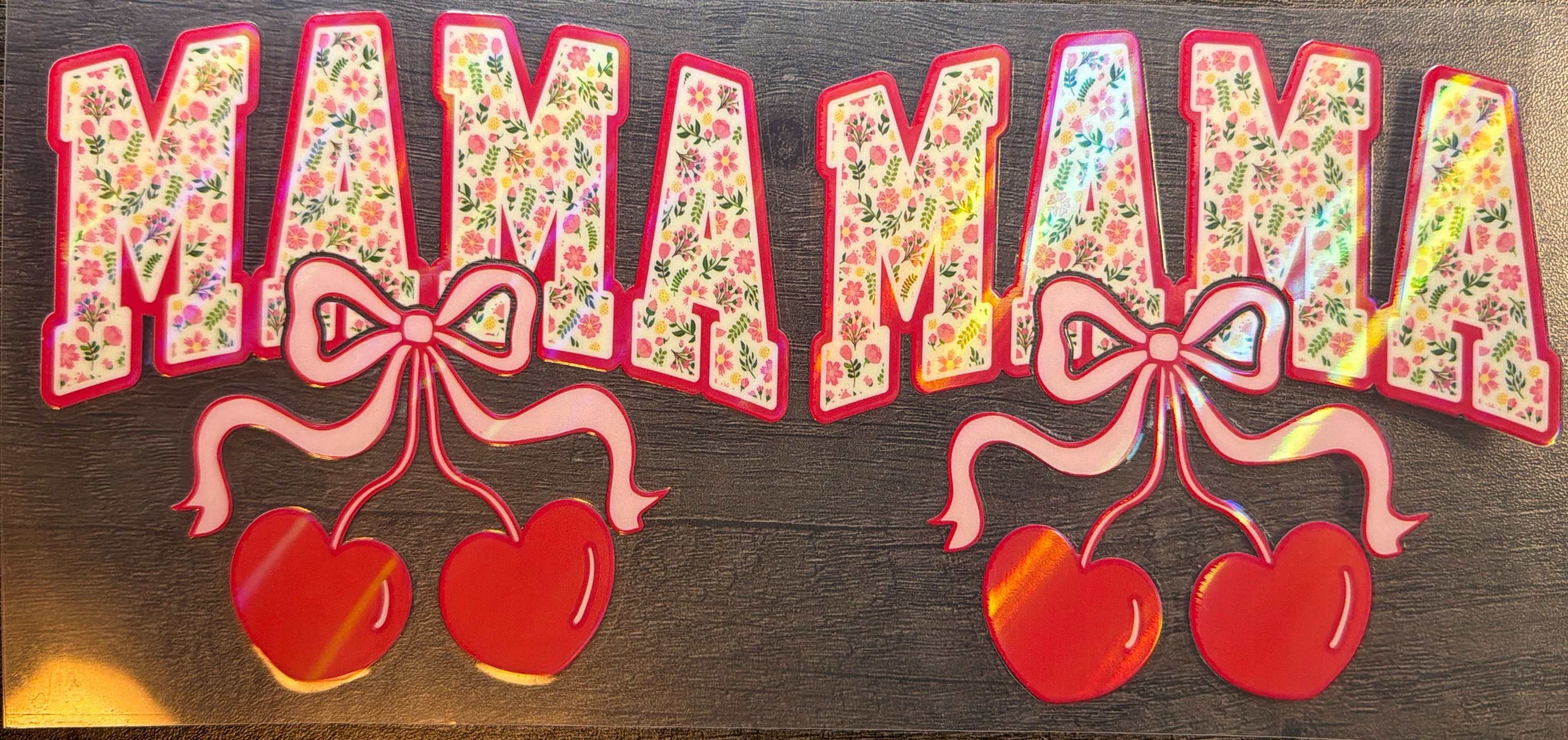 Holographic mama cherry UVDTF
