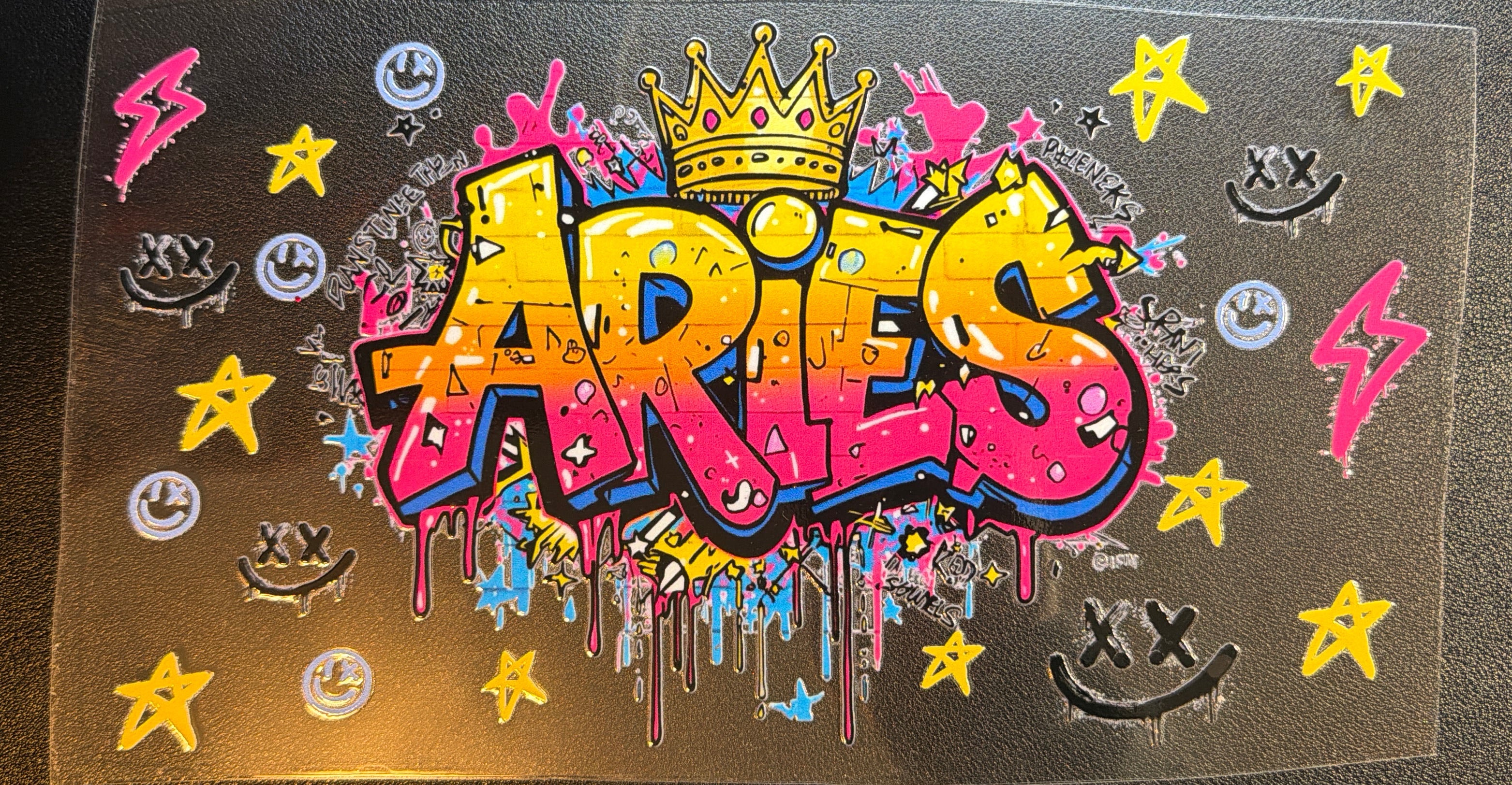 Aries graffiti brick zodiac UVDTF