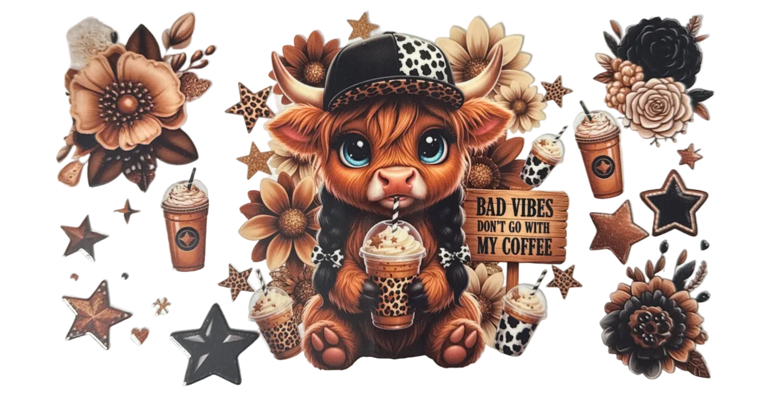 Highland cow bad vibes don’t go with my coffee