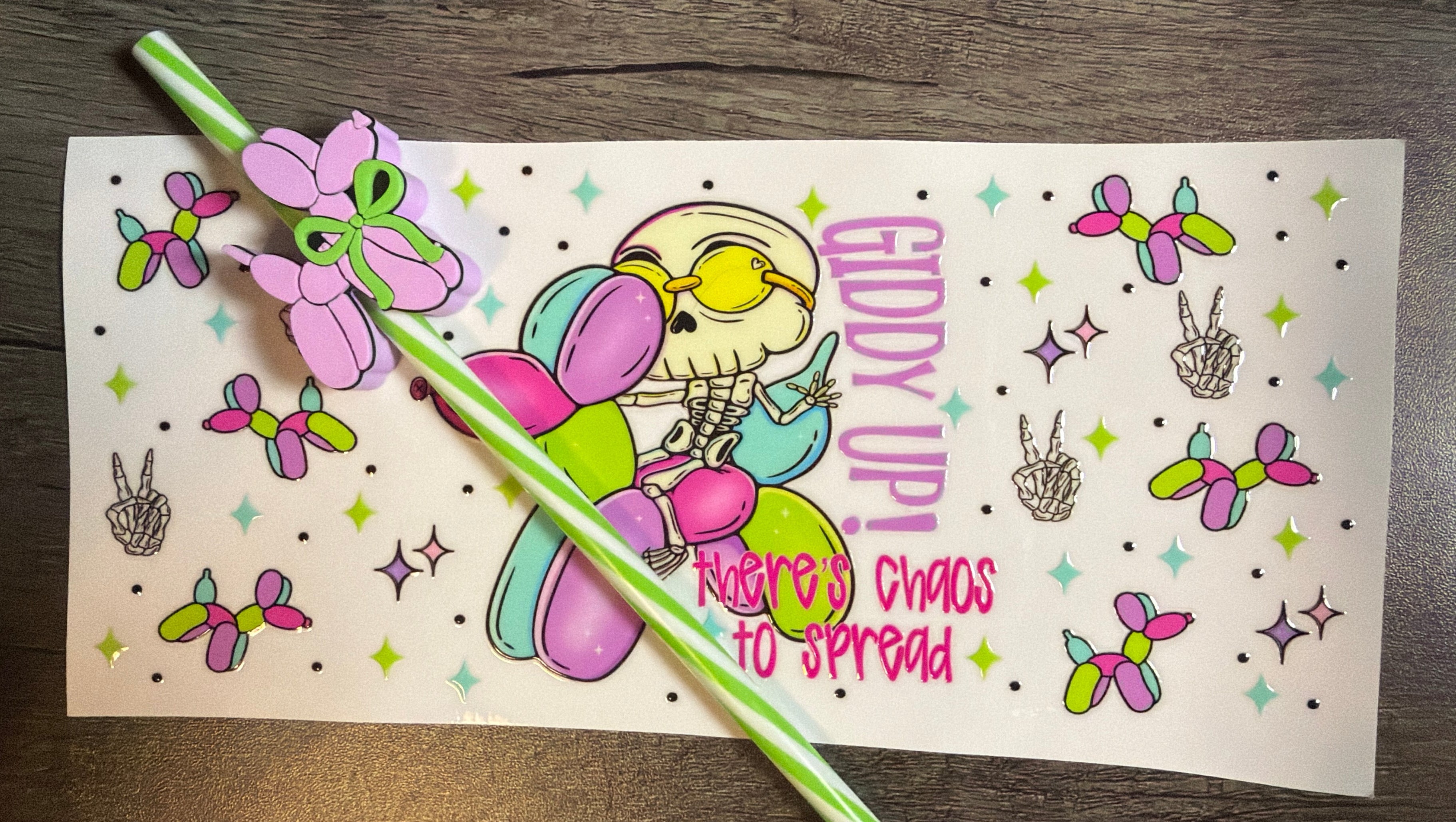 Skelton Balloon Dog Set