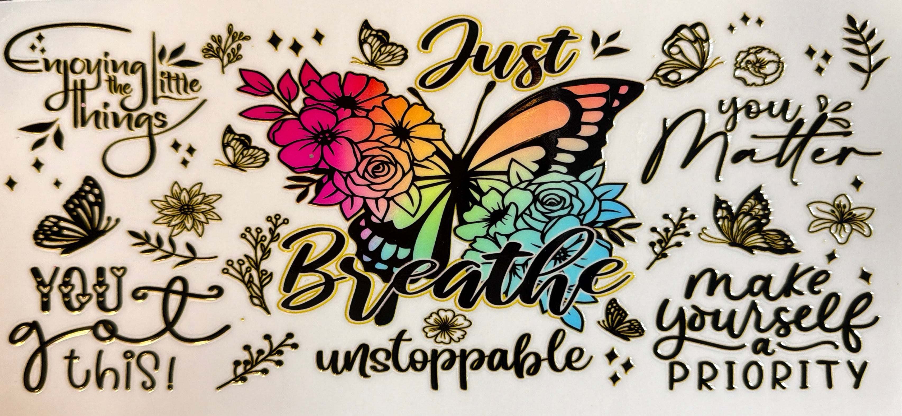 Just Breathe Butterfly UVDTF