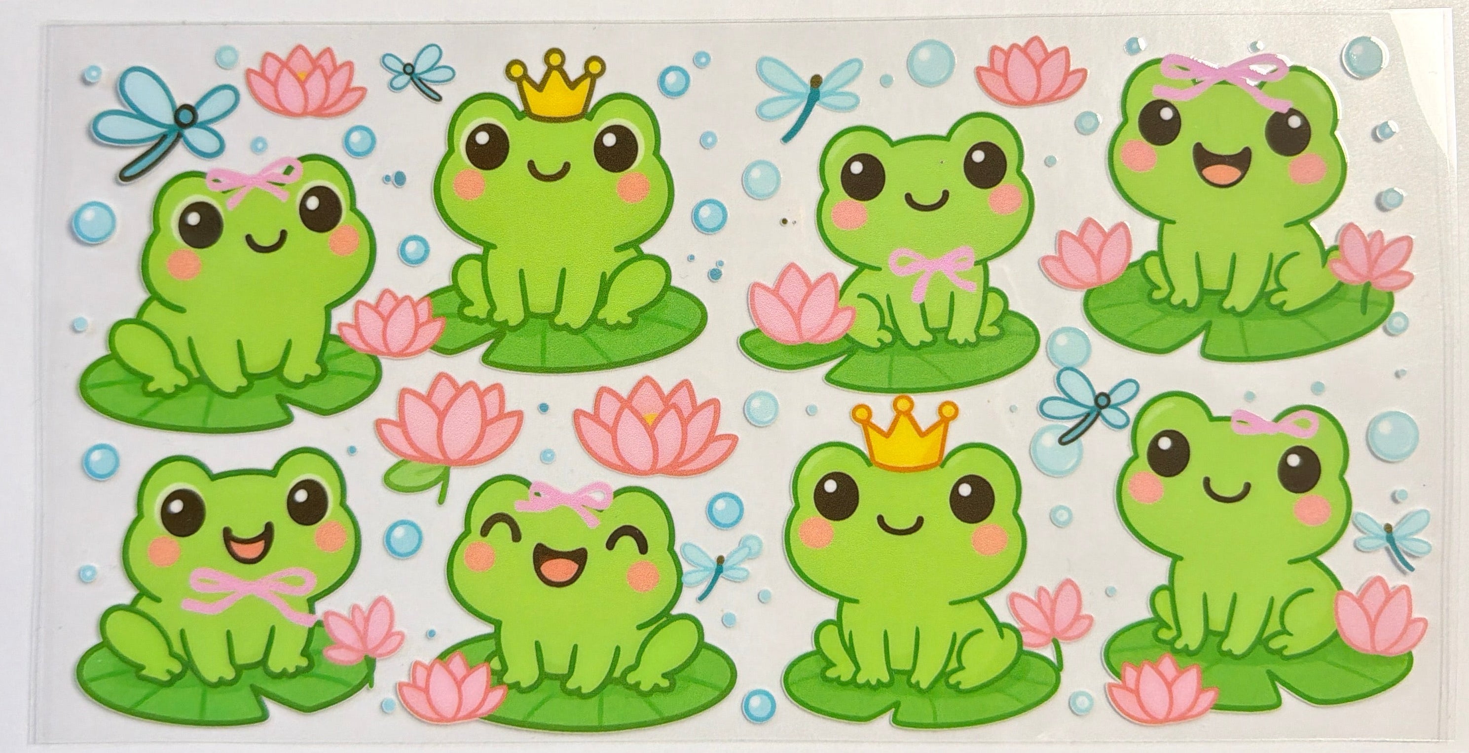 Happy Frogs on Lilly pads UVDTF