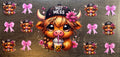 Highland Cow Hot Mess Pink Bows UVDTF