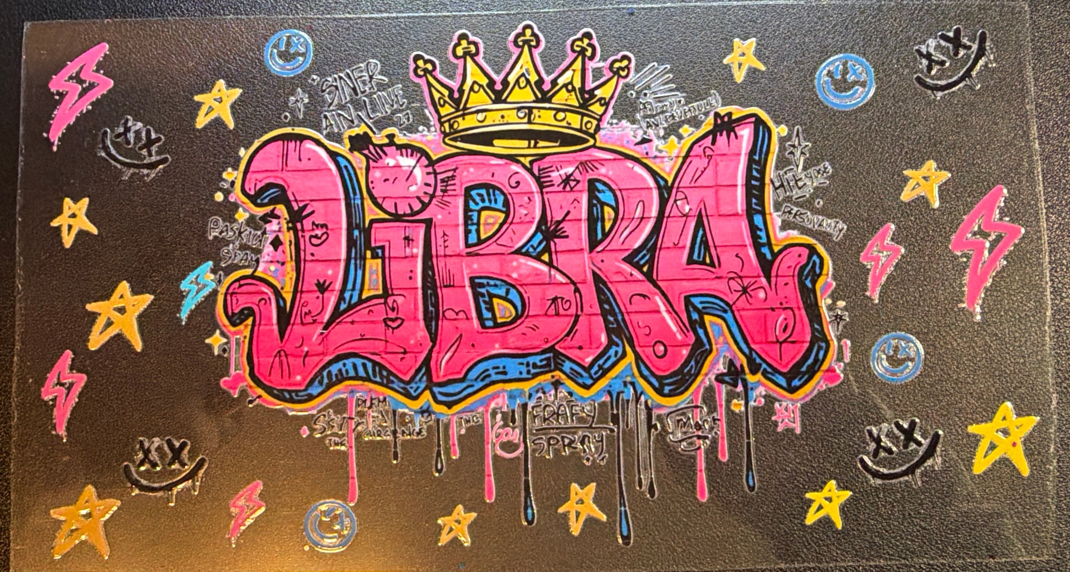 Libra, graffiti brick zodiac UVDTF