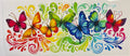 Rainbow Butterflies UVDTF