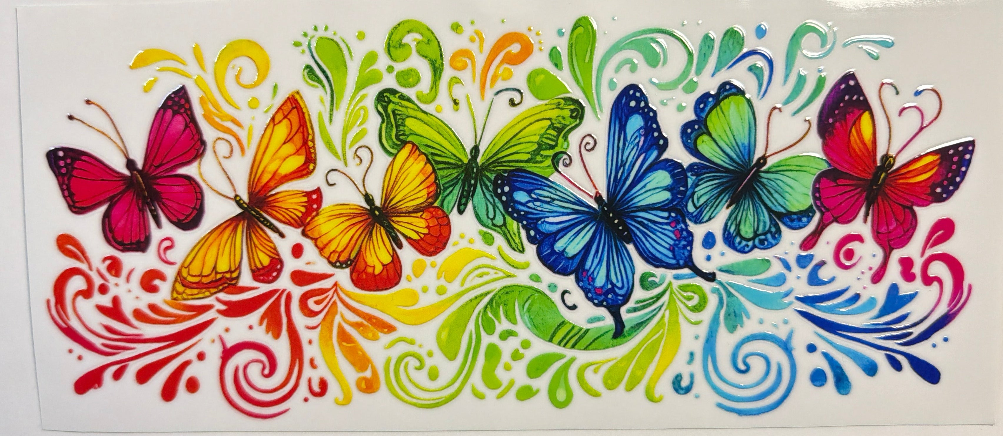 Rainbow Butterflies UVDTF