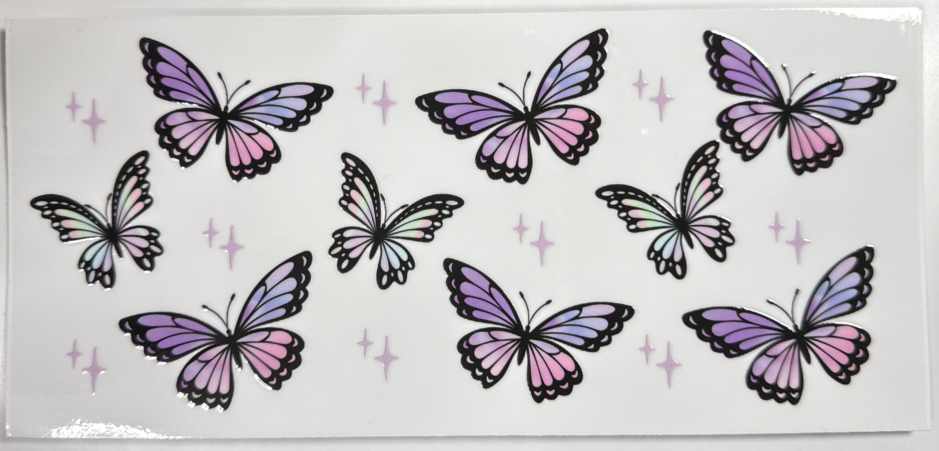 Pastel Butterflies UVDTF Wrap