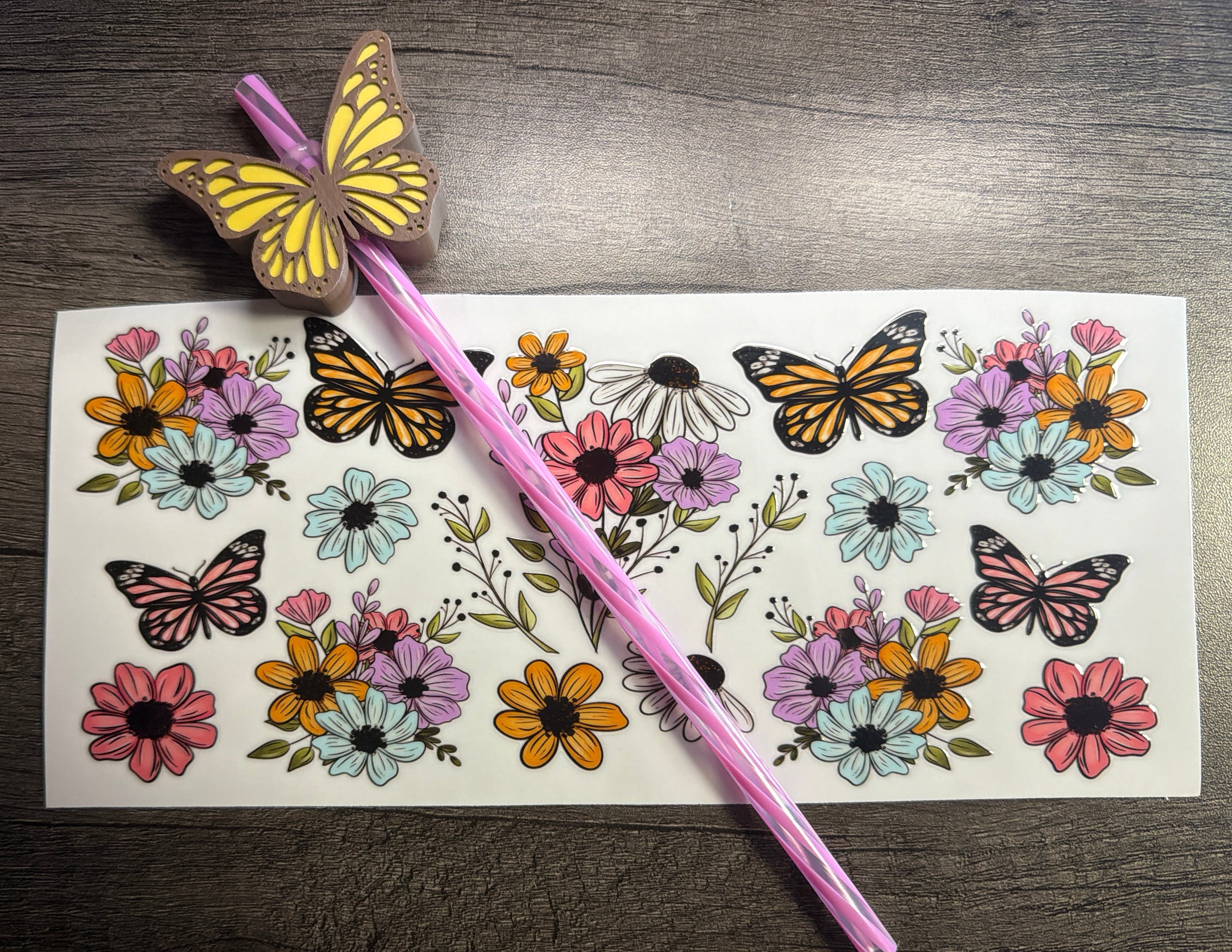 Flowers and Butterflies Set