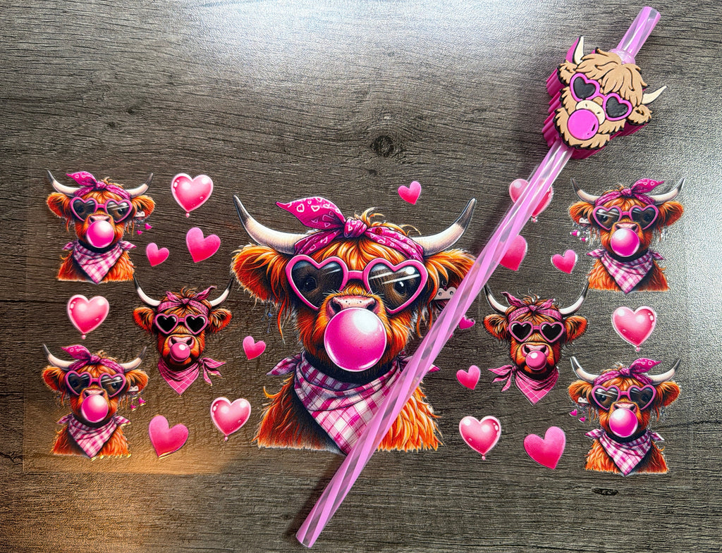 Cow Bubblegum With Sunglasses Set