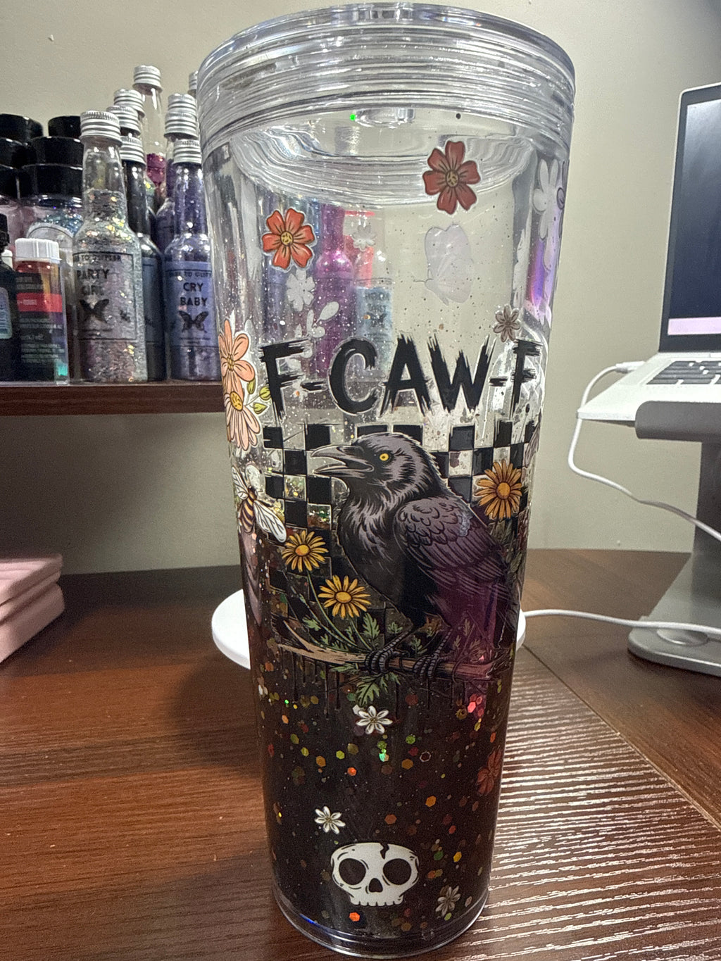 24oz Custom Snowglobe Tumbler