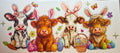 Easter Highland Cows UVDTF