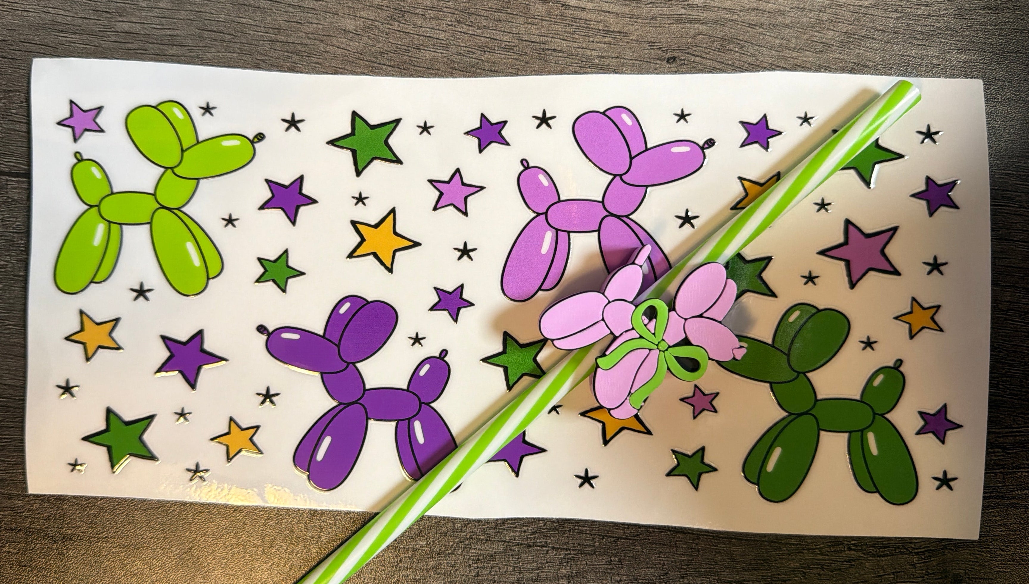 Purple Balloon Dogs Set