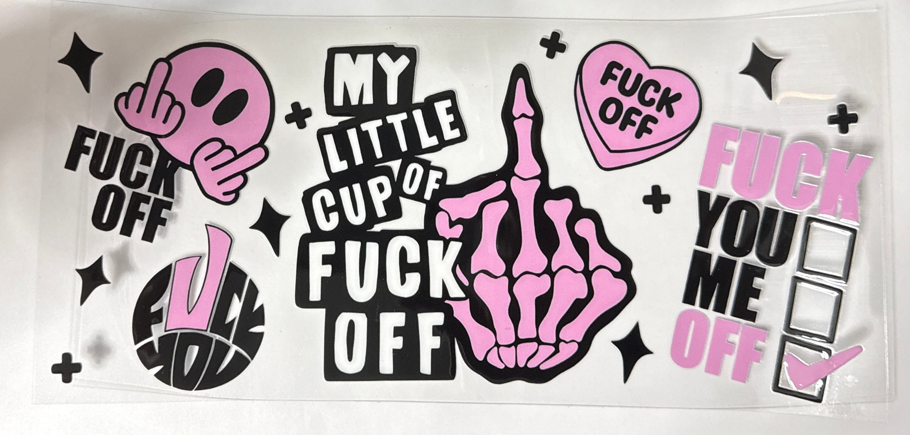 My little cup of F*ck off UVDTF wrap