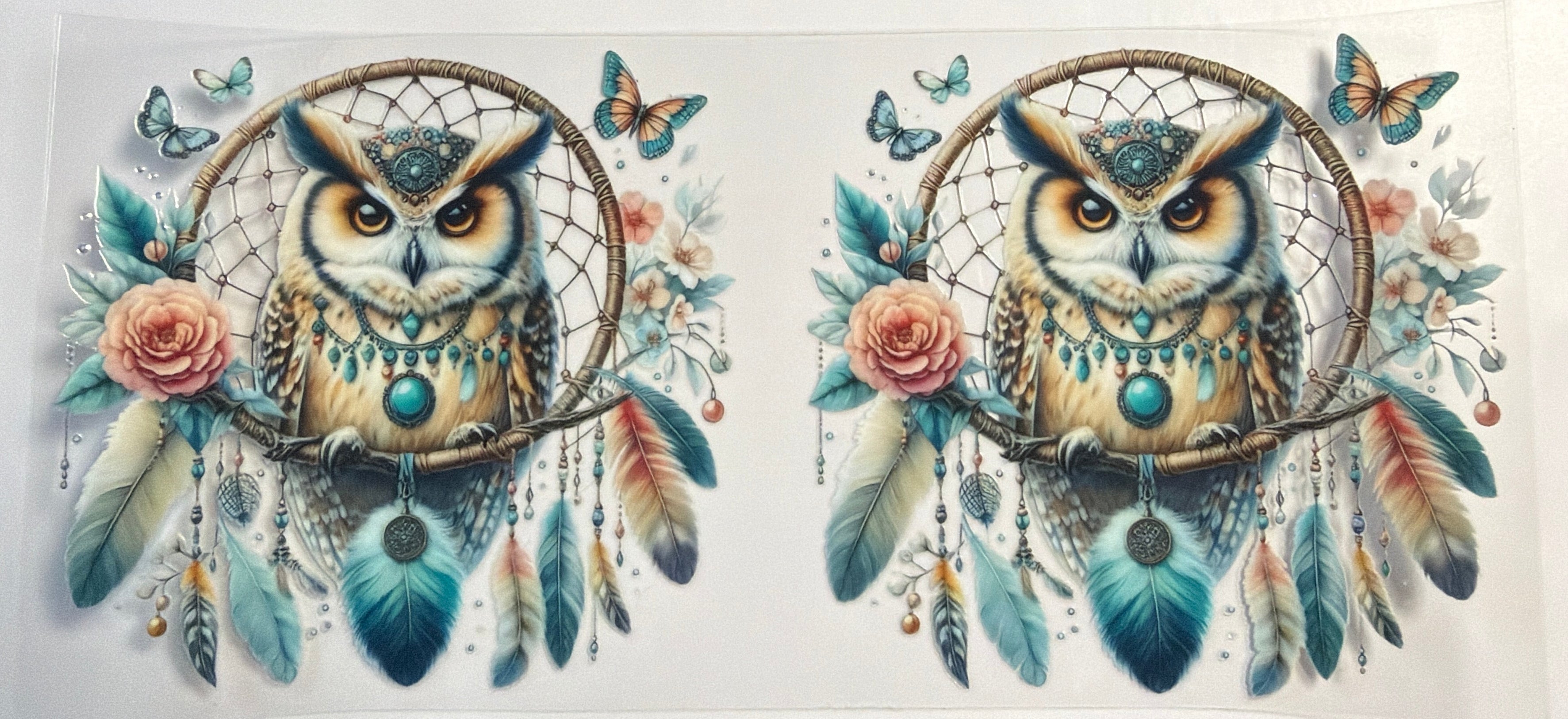 Owl w/Feathers UVDTF
