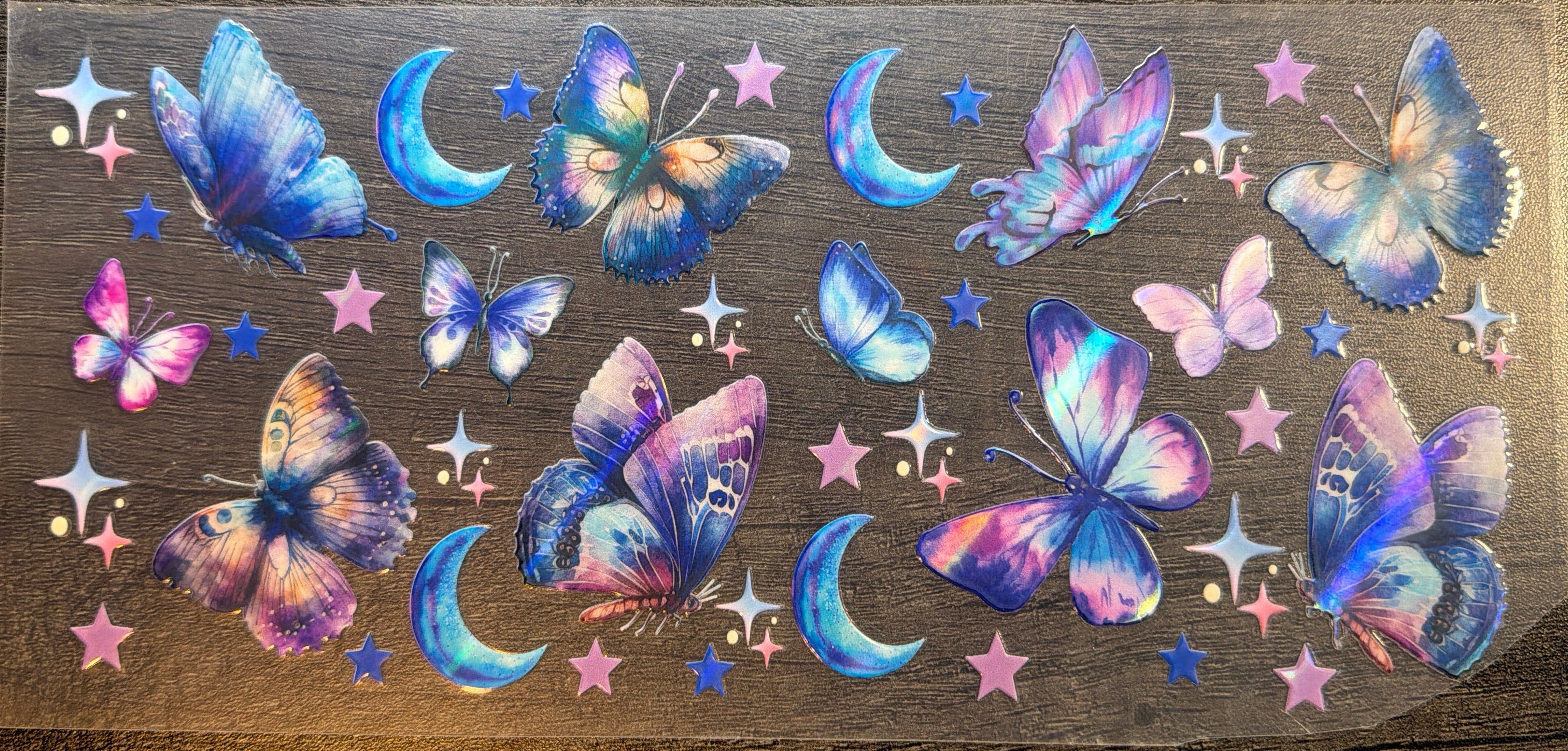Holographic Butterflies and Moons UVDTF