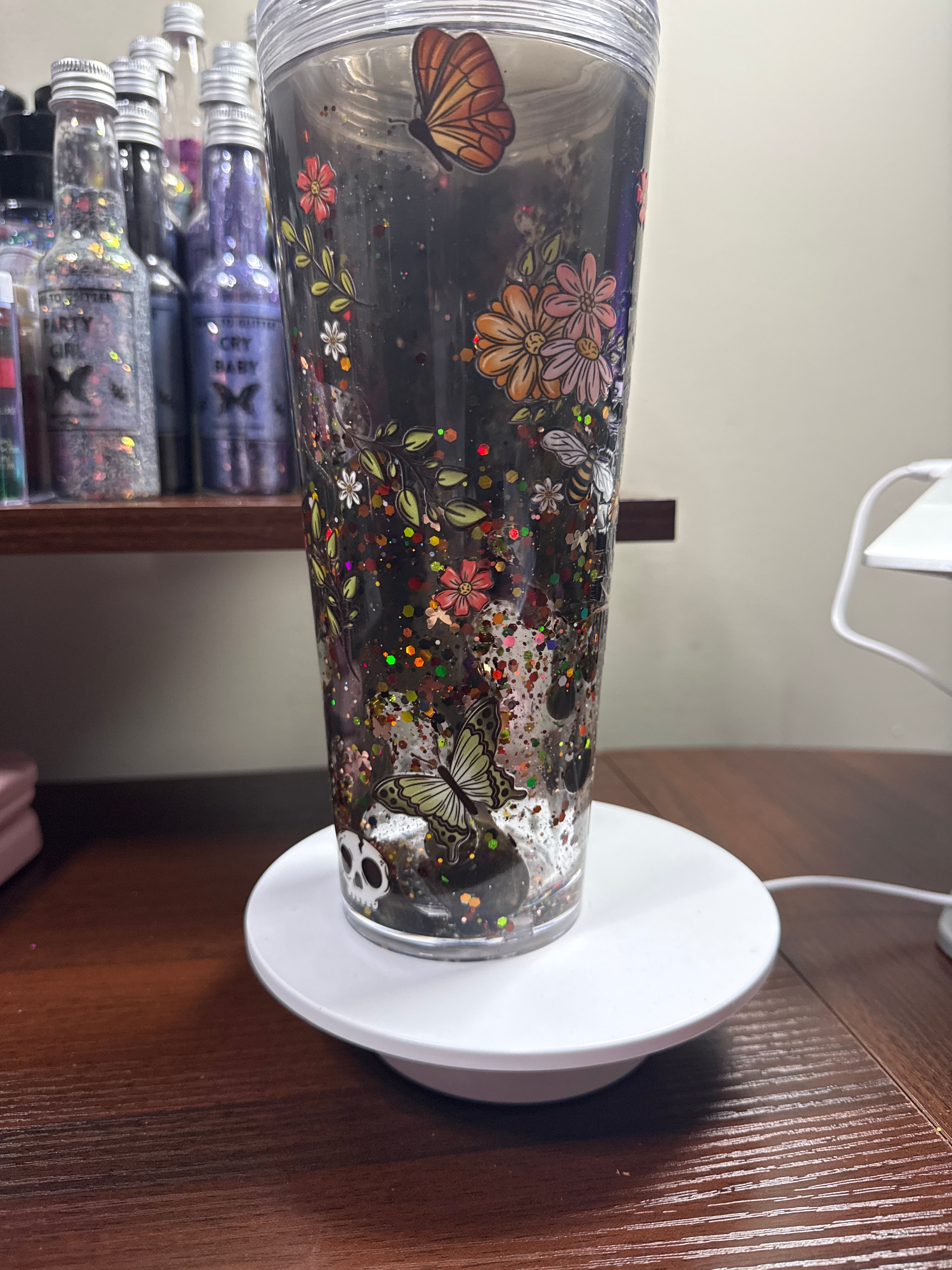 24oz Custom Snowglobe Tumbler