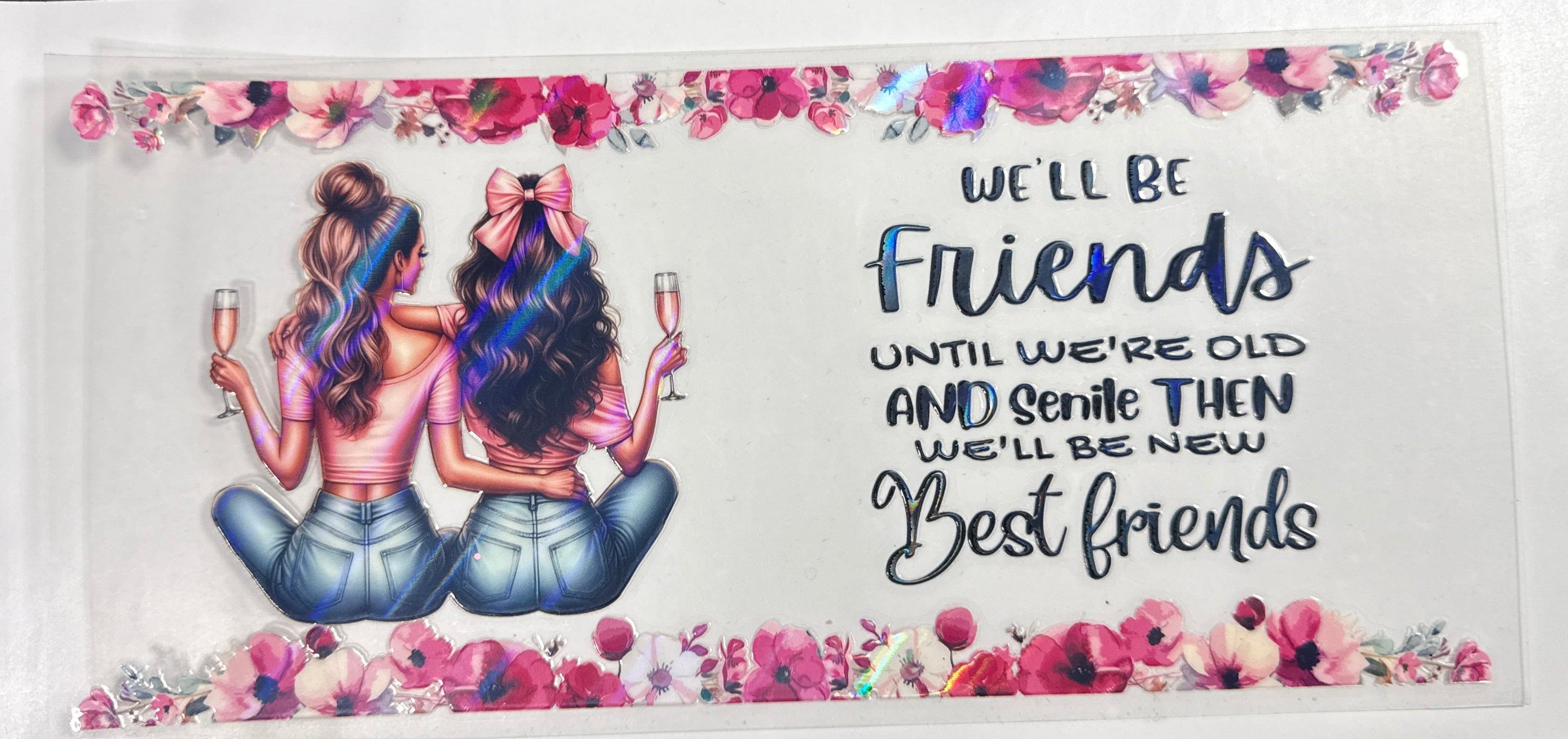 Best Friends Holographic wrap