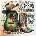 Raised On Jesus And Country Music Decal