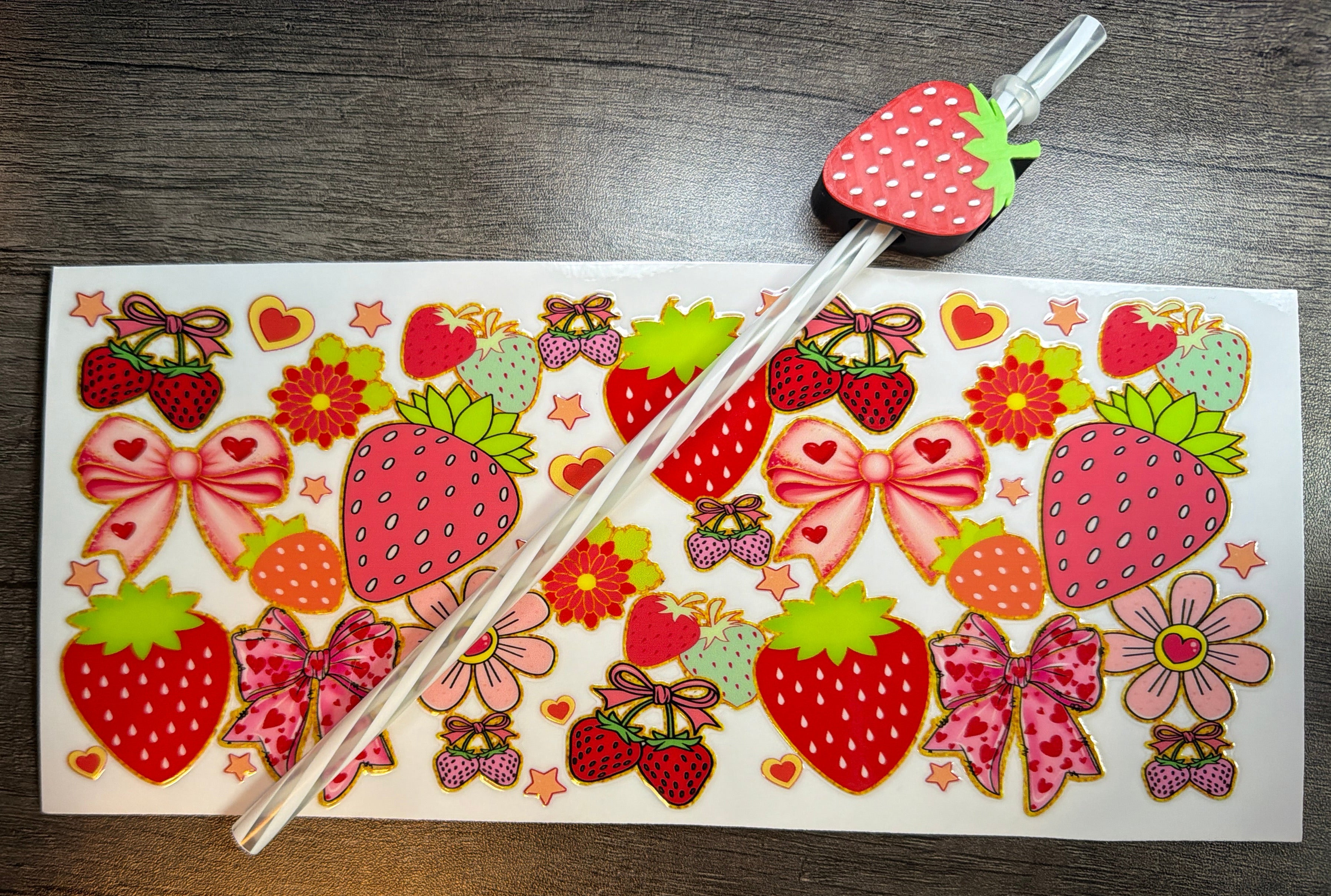 Strawberries and Bows Set