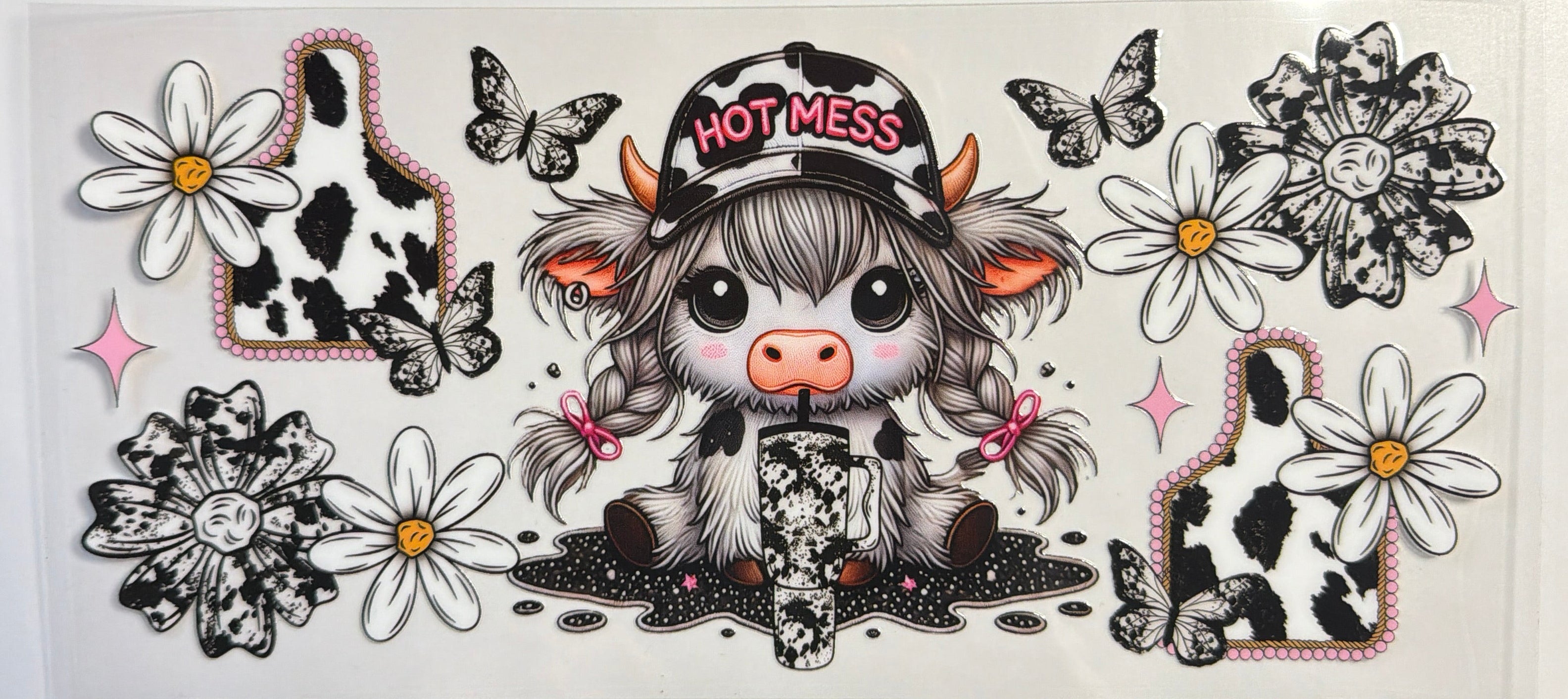 Hot Mess Highland Cow UFDTF