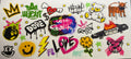 Retro, colorful, graffiti UVDTF