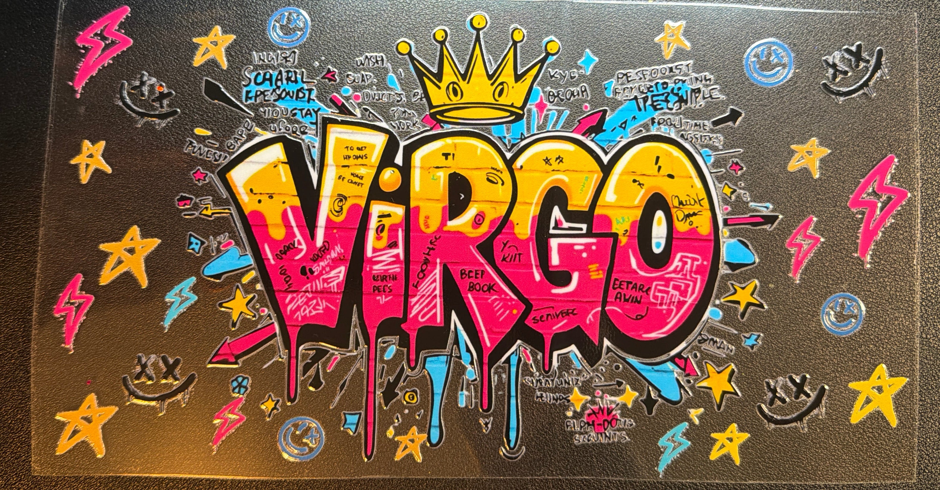 Virgo graffiti brick zodiac UVDTF