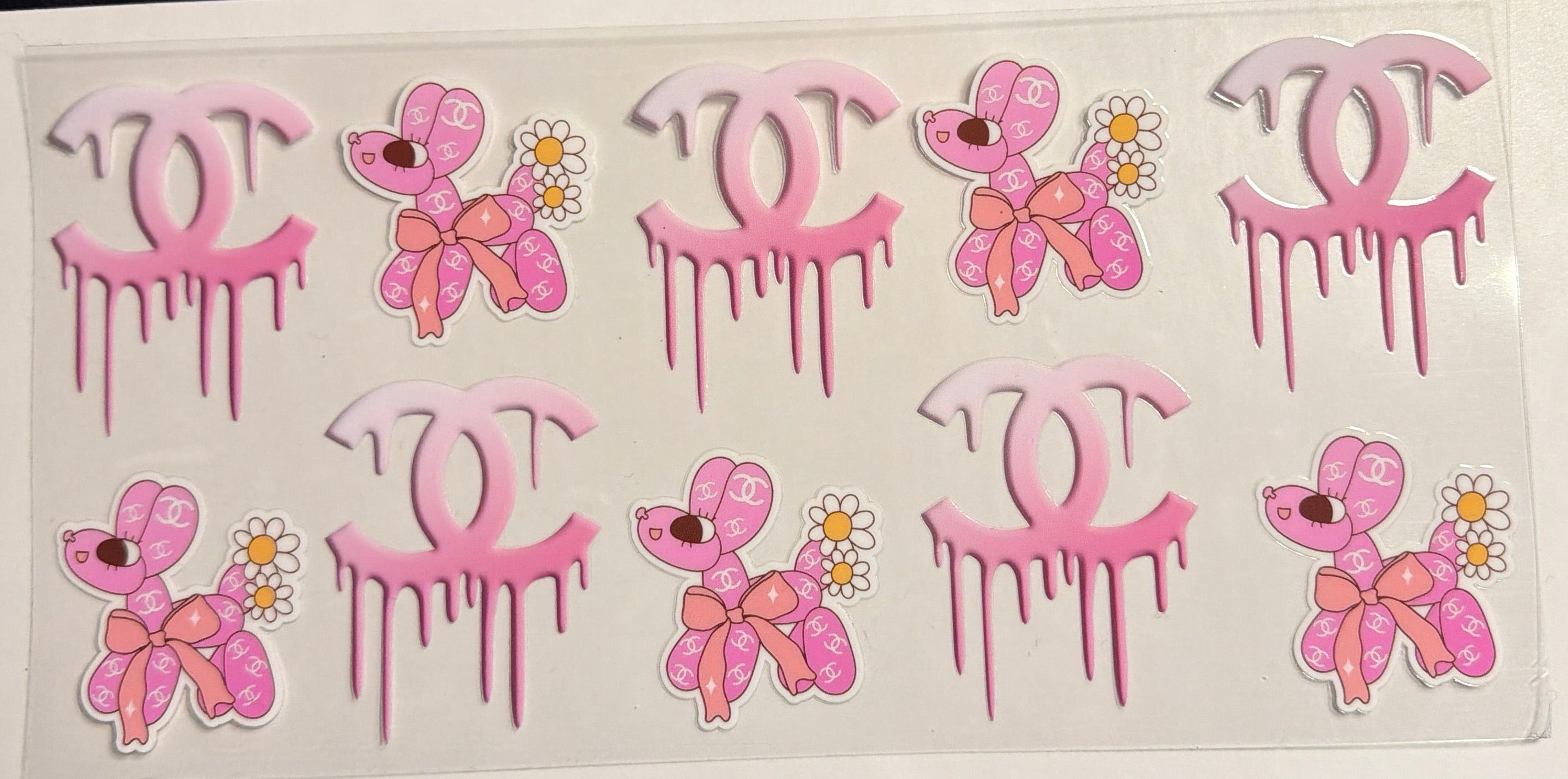 Pink Balloon Dogs UVDTF