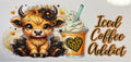 Highland Cow Iced Coffee Addict UVDTF