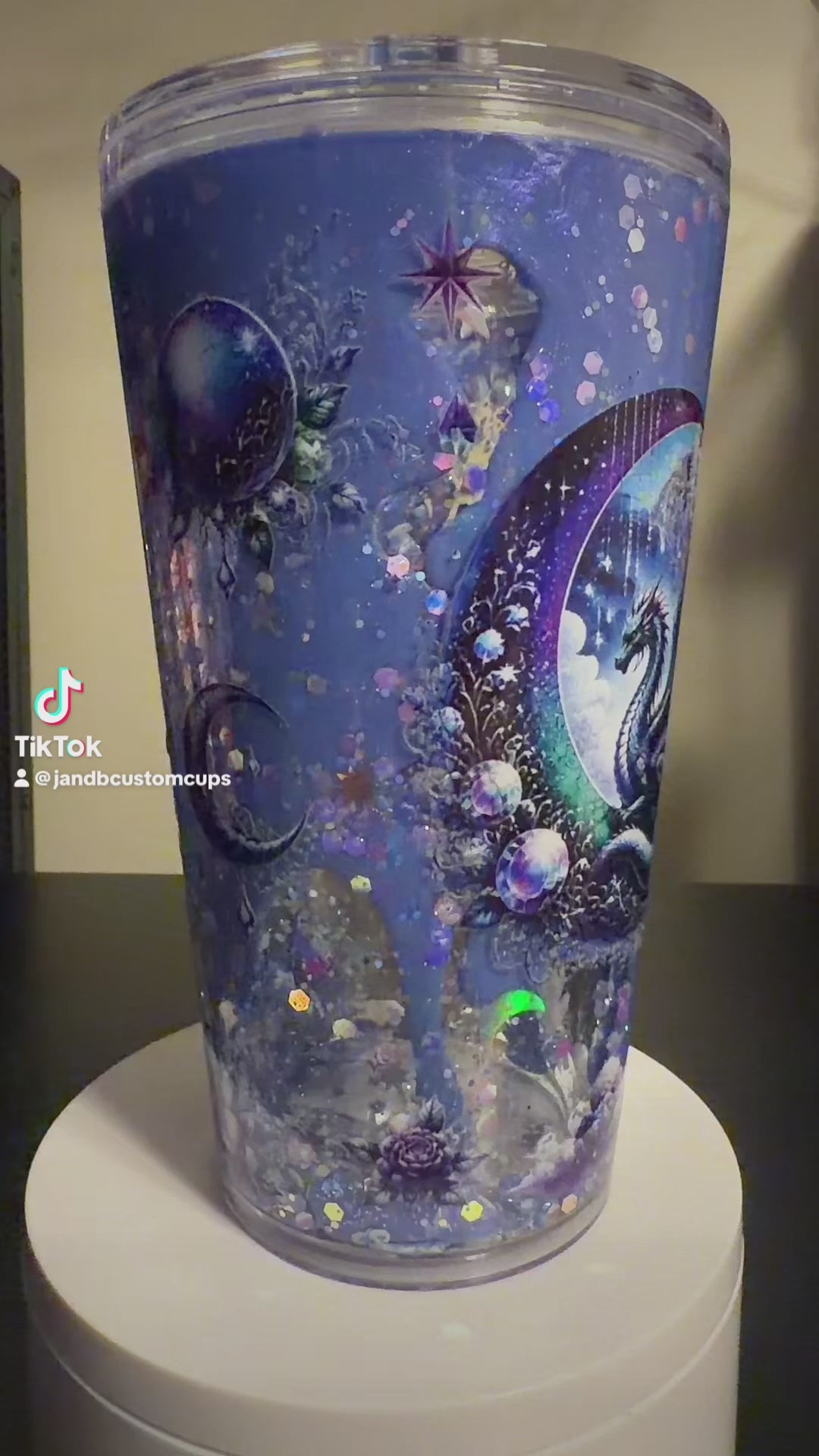 16oz Lava Dragon Snowglobe Tumbler