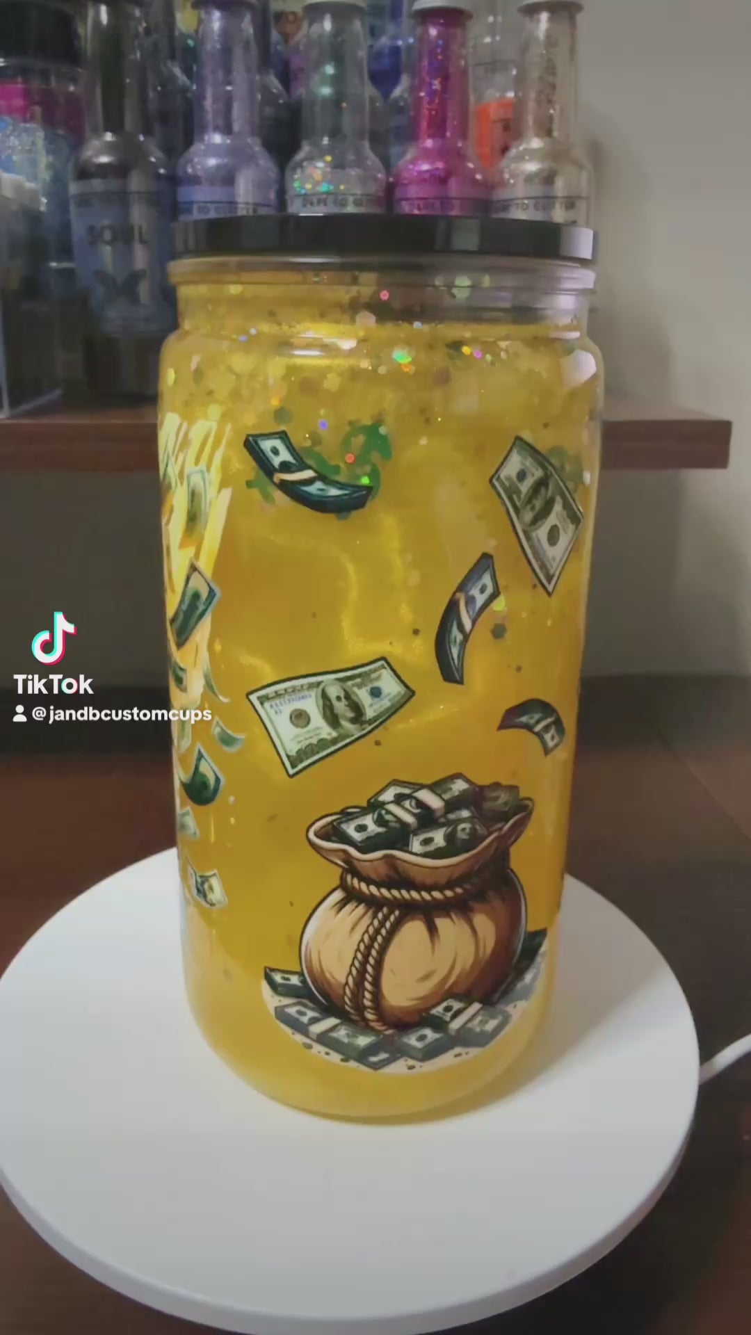 16oz Custom Cateye Snowglobe Tumbler