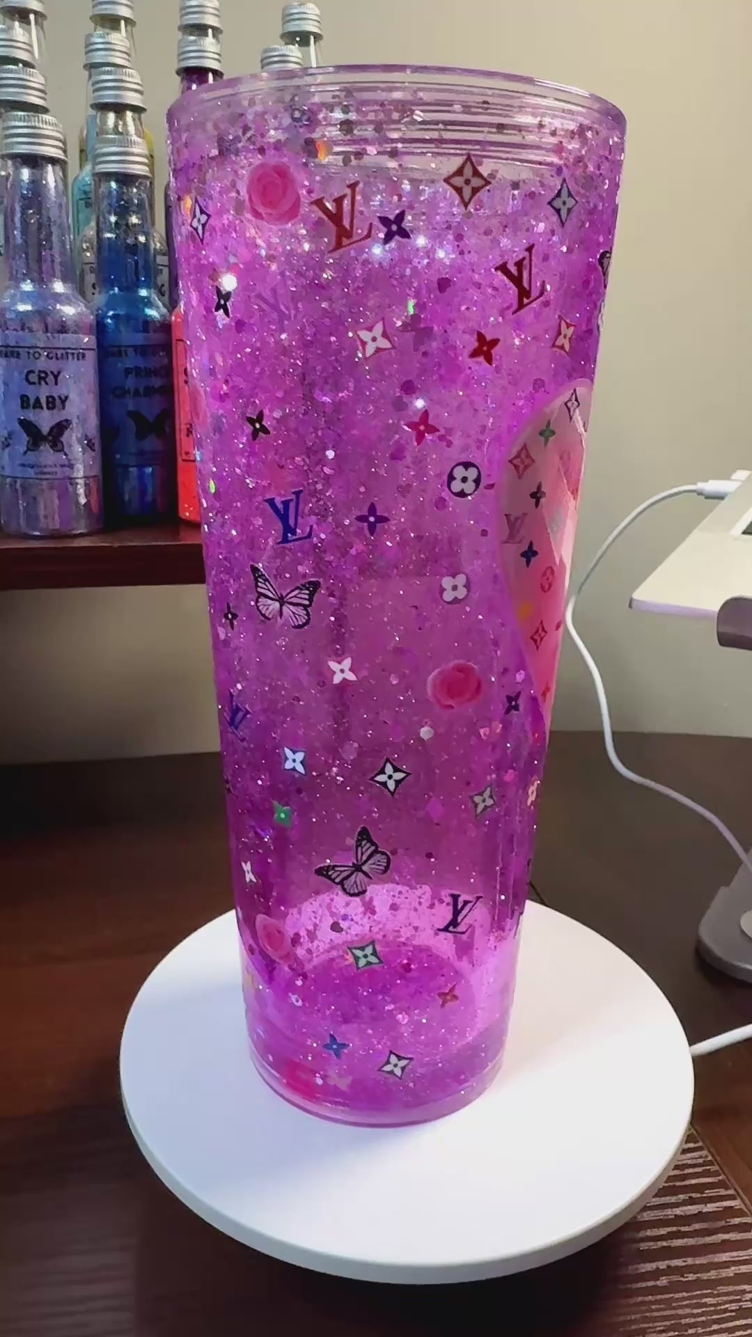 24oz Custom Snowglobe Tumbler