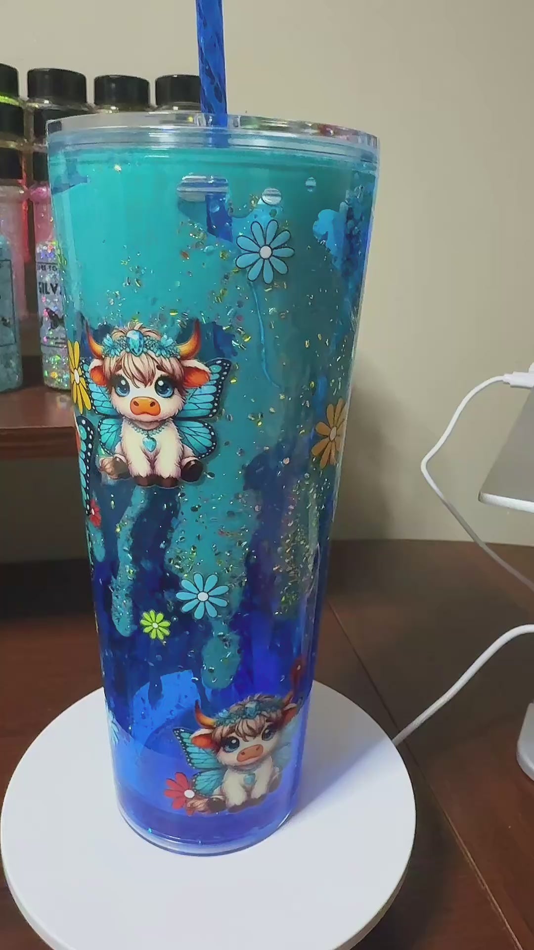 24oz Custom Snowglobe Tumbler