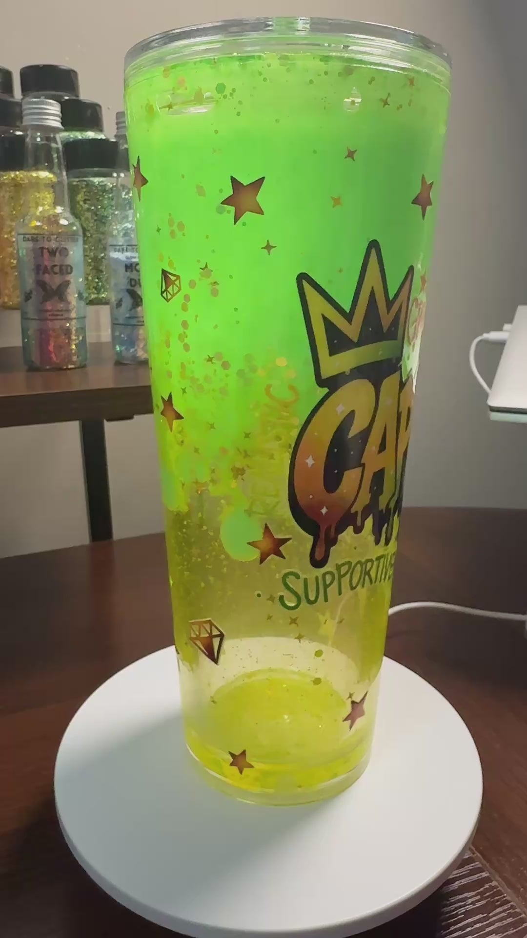 24oz Custom Snowglobe Tumbler